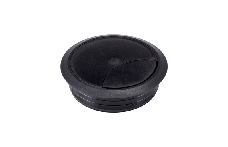 Schreibtisch-Organizer in Schwarz mit 80 mm Durchmesser für Stifte und Büroartikel.