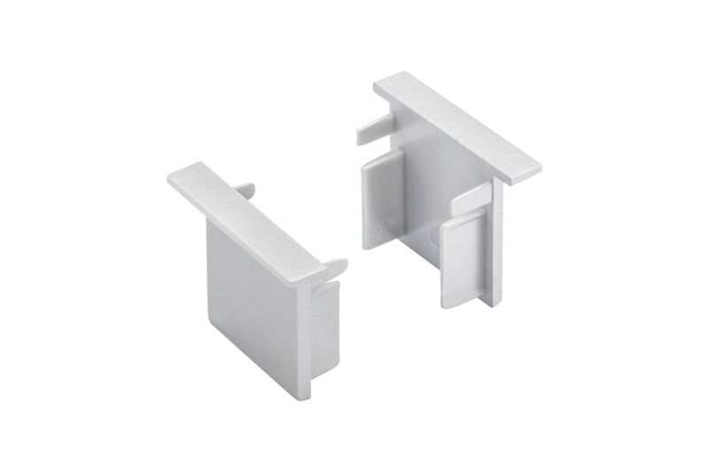 Silbernes Endkappen-Set für Lichtbau mit optimaler Passform und einfacher Montage.