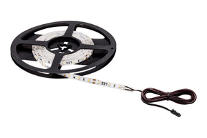 LED-Lichtleiste mit warmweißem Licht, 5 Meter lang und 4,8 Watt pro Meter.