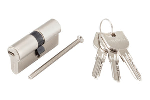 Profilzylinder W6X mit nickelbeschichteter Oberfläche und sechs Stiften für Türen