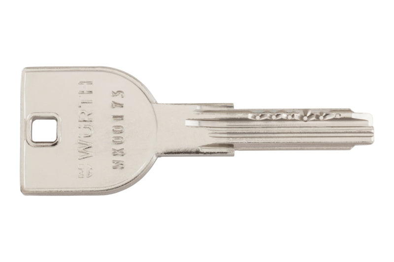 Metallischer Schlüssel für Profilzylinder mit 6-Stiftsystem, robust und langlebig.
