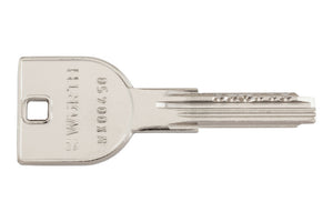 Schlüssel für Profilzylinder mit 6-Stiftsystem, robust und präzise verarbeitet.
