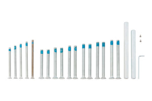 Schutzbeschlag-Zubehör-Set mit robusten, korrosionsbeständigen Komponenten für Tür- und Fensterschutz.