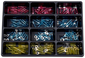 A set of 180 colorful plastic building blocks in various shapes and sizes.