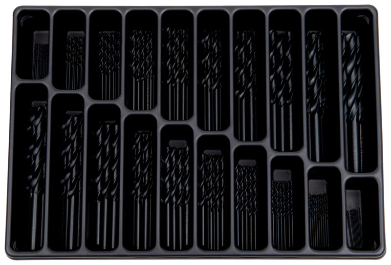 Spiralbohrer Metall Sortiment mit 155 HSS-Bohrern in verschiedenen Größen im robusten Koffer