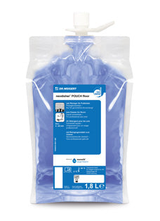Neodisher Pouch floor cleaning solution in four 1.8-liter bottles for effective floor cleaning.