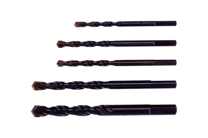 Set von Mehrzweckbohrern in einer transparenten Aufbewahrungsbox, geeignet für verschiedene Materialien.