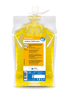 Neodisher Pouch active cleaning agent in four 1.8L bottles for commercial dishwashers.