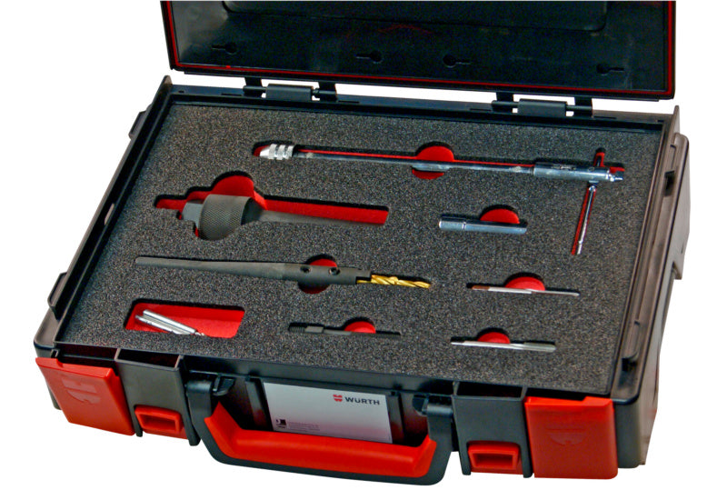 Zünd- und Glühkerzenwerkzeug Set mit verschiedenen Stecknüssen und Aufbewahrungsbox.