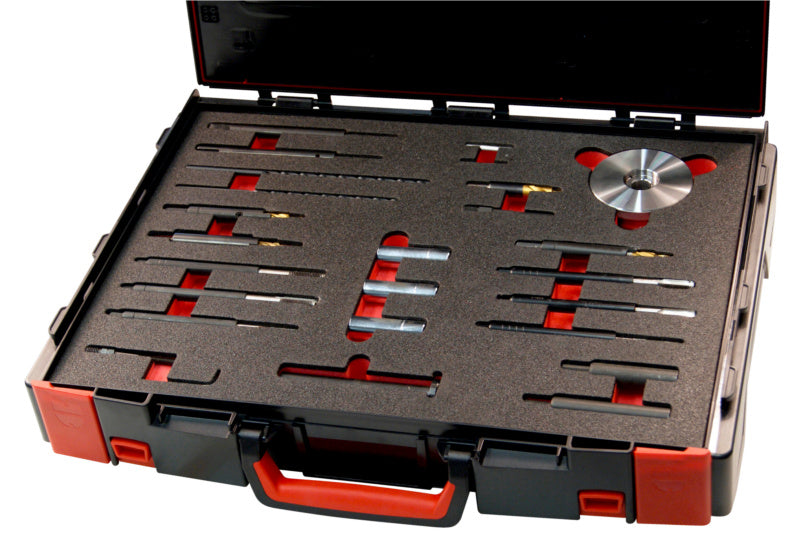 Zünd-/Glühkerzenwerkzeug Set mit verschiedenen Stecknüssen in handlicher Aufbewahrungsbox.