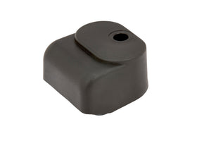 Robuste Möbelrolle MOEBLLENKROLL-WALZ mit Gummibeschichtung und 360-Grad-Drehmechanismus.