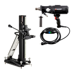 Kernbohrmaschine mit Diamantbohrerset und Zubehör in einem Set.