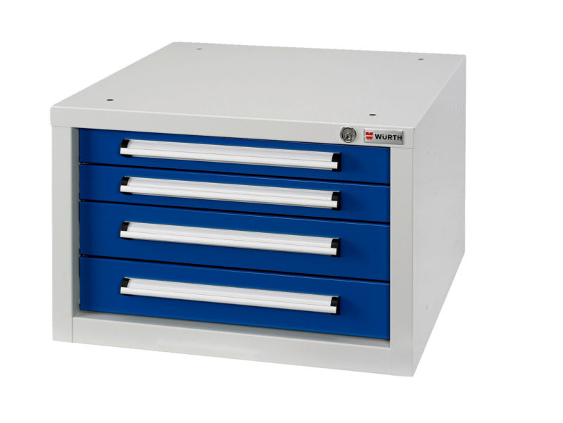 Schubladenschrank-SLSHRNK-BASIC-USK4-RAL5010/RAL7035     Verpackungsinhalt    1 Einheit