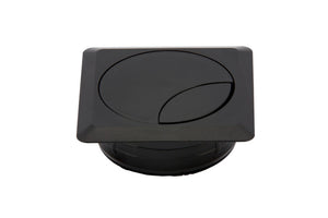 Schwarzes quadratisches Schreibtischzubehör 72x72 cm für Büro mit glatter Oberfläche