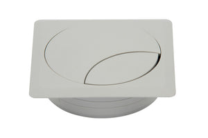 Quadratisches Schreibtischzubehör in Grau, 92x92 cm, ideal für Büroorganisation und -gestaltung.