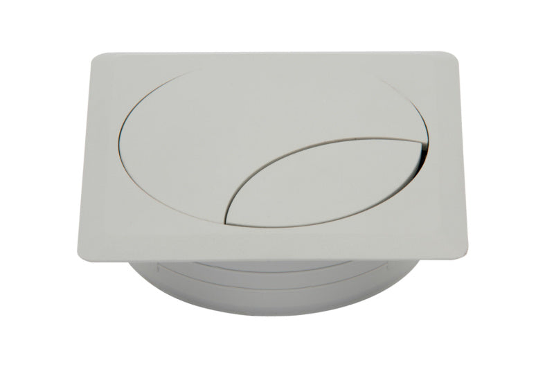 Quadratisches Schreibtischzubehör in Grau, 92x92 cm, ideal für Büroorganisation und -gestaltung.