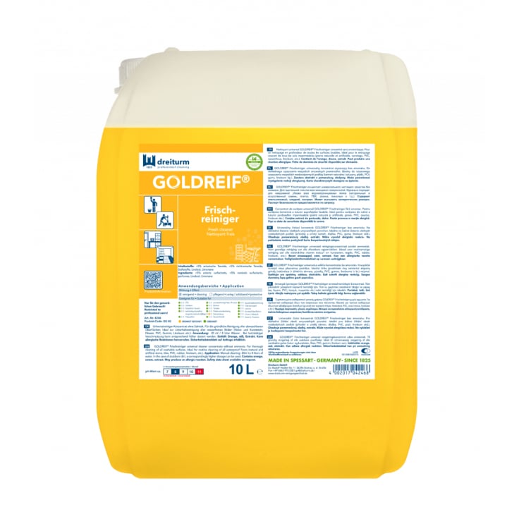 Goldreif Frischreiniger in einem 10L Kanister.