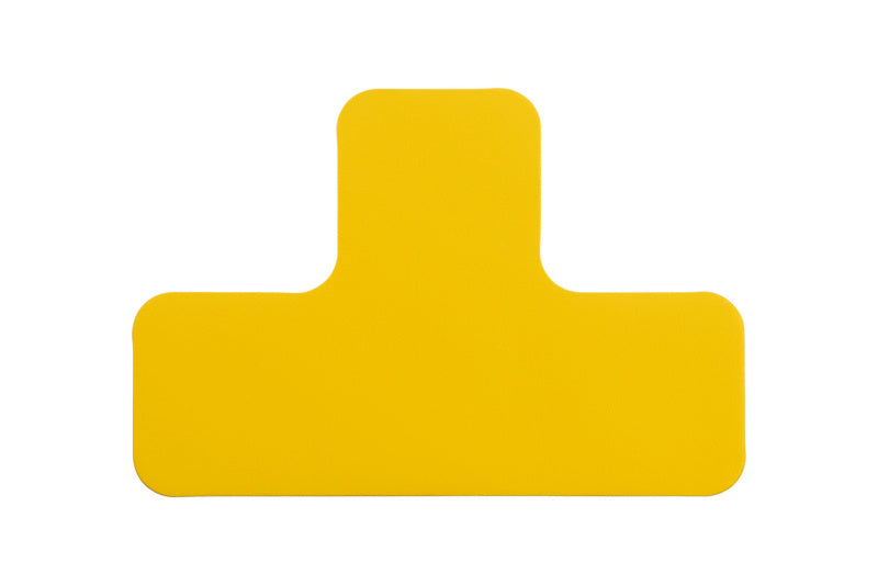 T-förmige Bodenmarkierung in HD, 20 Einheiten, weiß auf schwarzem Hintergrund.