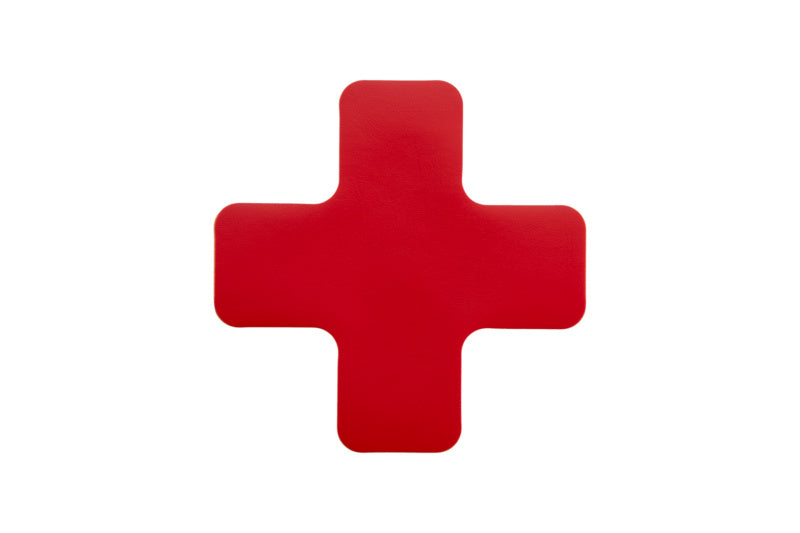 Bodenmarkierung in Kreuzform, hochdicht, für vielseitige Anwendungen, 20 Einheiten.