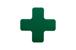 Yellow cross-shaped floor marking tape in a roll, suitable for various surfaces.