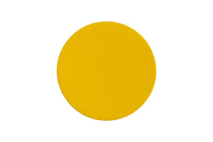 Runde Bodenmarkierungspunkte in hoher Dichte, 20 Stück, gelb und schwarz, für Innenbereiche.