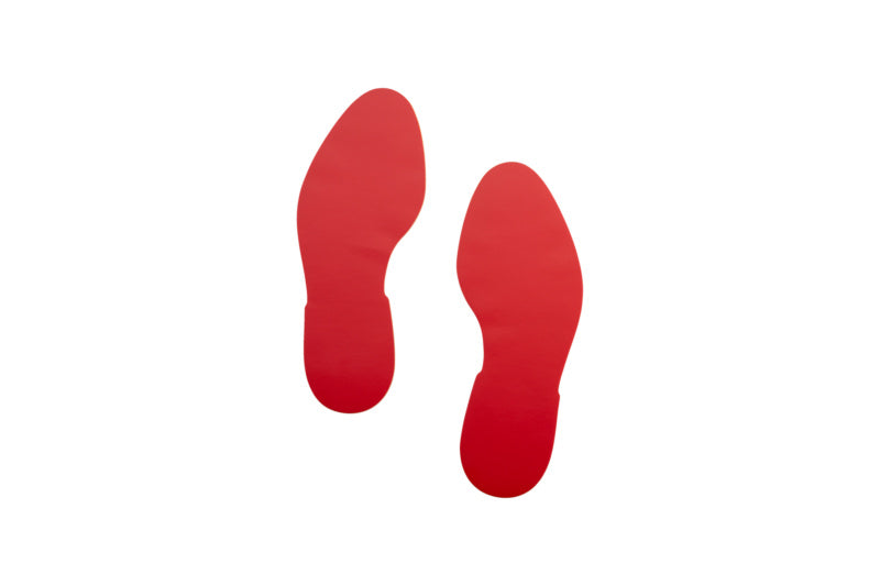 Bodenmarkierung in Form eines Fußabdrucks, leuchtend und langlebig, für den Innen- und Außenbereich.