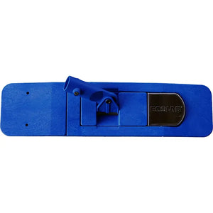Blauer Ecolab Mop-Rahmen mit silbernem Ecolab-Logo und blauem Griff.