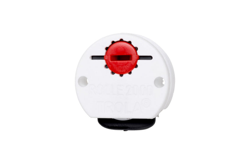 Schiebetürbeschlag mit Rollen aus Metall für Holz- und Metalltüren in modernem Design.