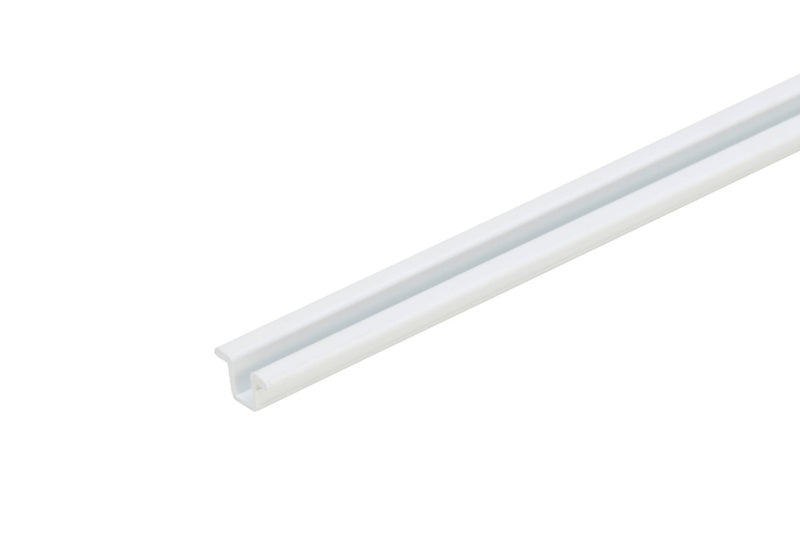 Weißes Schiebetürbeschlag-Set aus PVC mit 3 Metern Länge für Rolltüren.