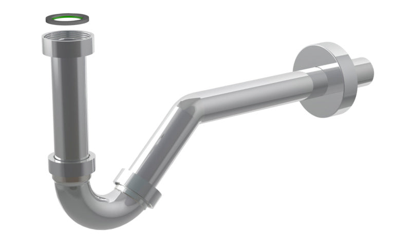 Ablauf Bidet Kunststoff verchromt- BID-ROEHRENSIPHON-KST-CR-11/4ZOX32     Verpackungsinhalt    1 Einheit