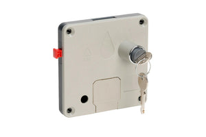 Robustes Münzpfandschloss aus Stahl mit einfachem Münzmechanismus für Werkzeug- und Gerätesicherung.