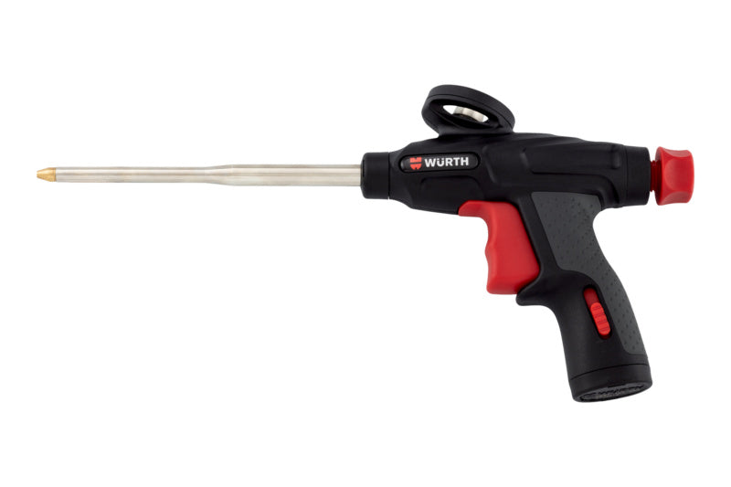 Schaumpistole mit ergonomischem Design und präziser Dosierung für 1K-Schaum.