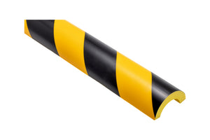 Runder Prall- und Anstoßschutzprofil in grauer Farbe, 6 Einheiten im Set.