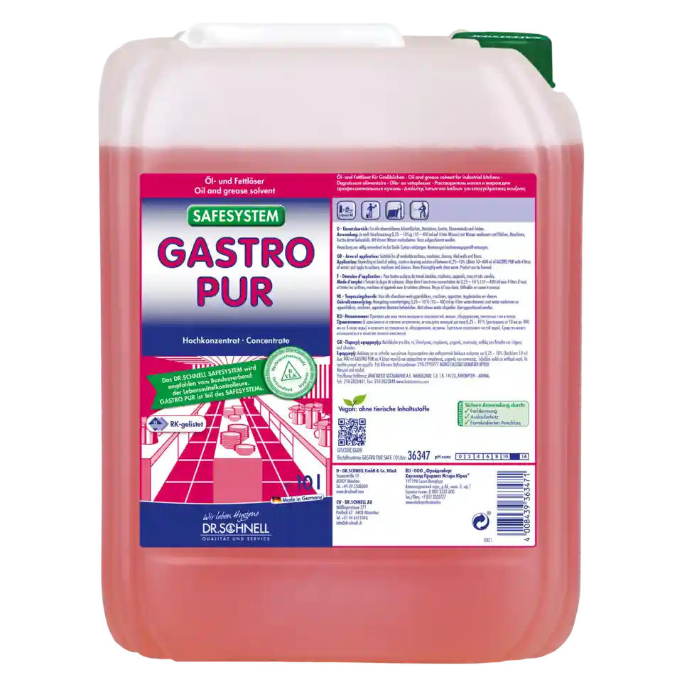 10-Liter-Kanister Gastro Pur Konzentrat zur Reinigung und Desinfektion in der Gastronomie