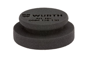 Schwarzes, extra weiches Polierpad mit 130 mm Durchmesser und 50 mm Höhe für Fahrzeugpflege.
