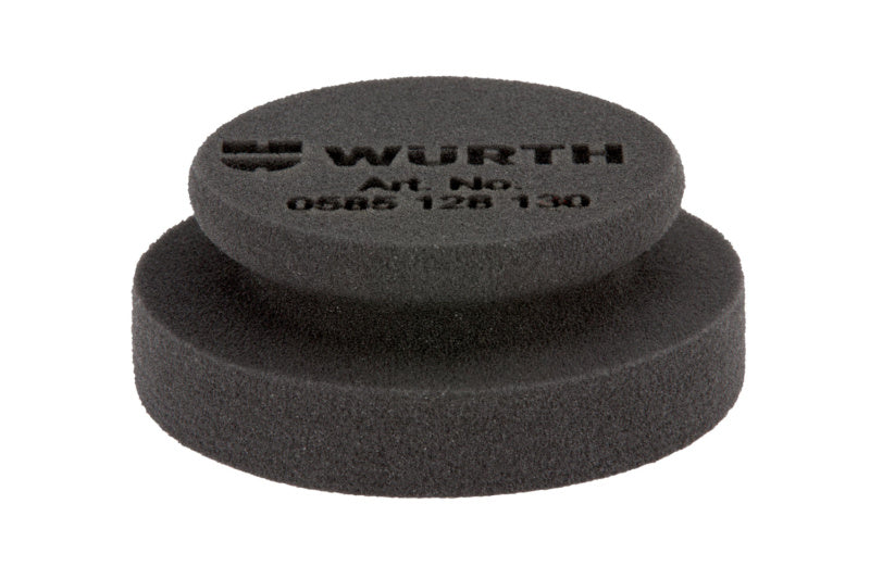 Schwarzes, extra weiches Polierpad mit 130 mm Durchmesser und 50 mm Höhe für Fahrzeugpflege.