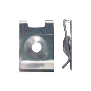 Verzinkte Blechmutter MU BL (A3A) aus Stahl für sichere Metallblechbefestigung.