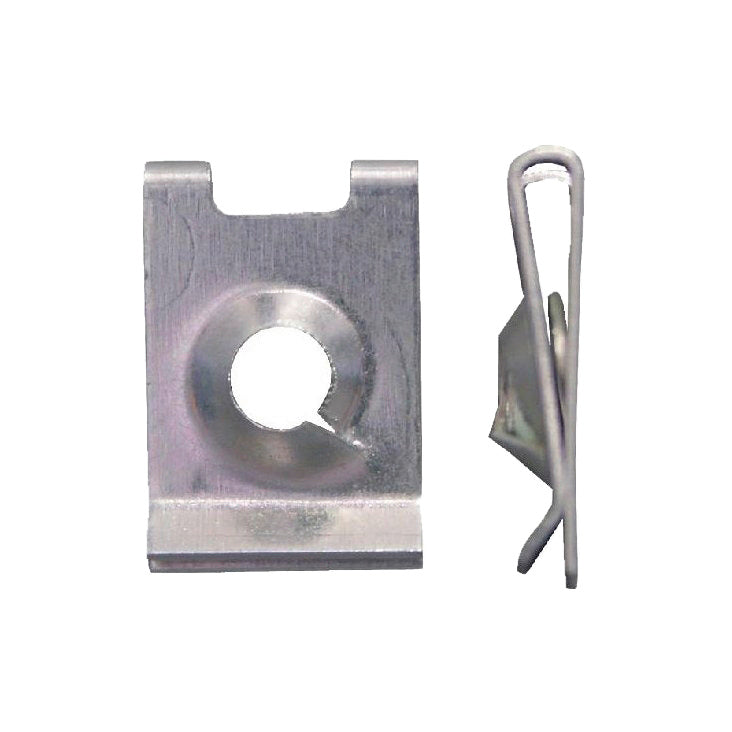 Blechmutter MU BL in silberner Farbe, robust mit präziser Passform für sichere Befestigungen.