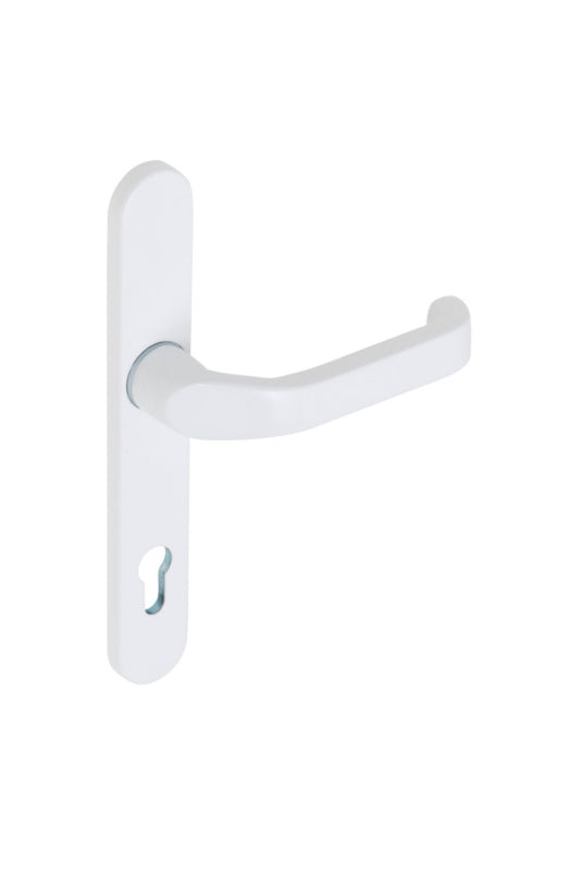 Aluminium-Türdrücker für Rohrrahmentür mit ergonomischem Griff und modernem Design.