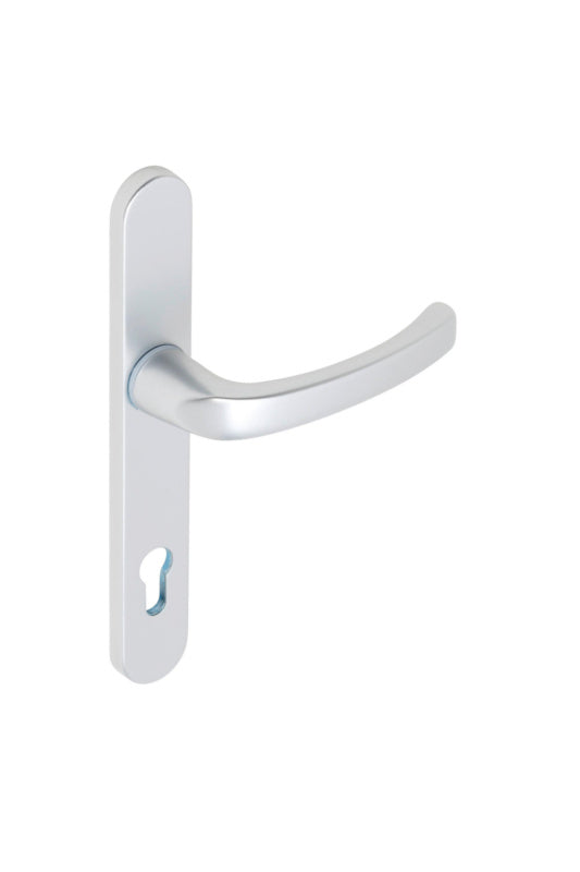 Aluminium Türdrücker für Rohrrahmentüren mit ergonomischem Griff und kratzfester Oberfläche.