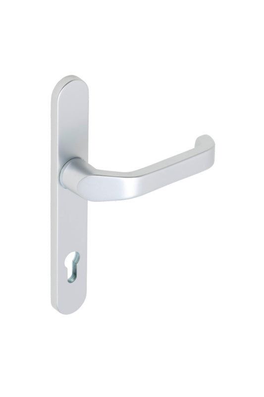 Aluminium Türdrücker für Rohrrahmentüren mit modernem Design und ergonomischer Handhabung.