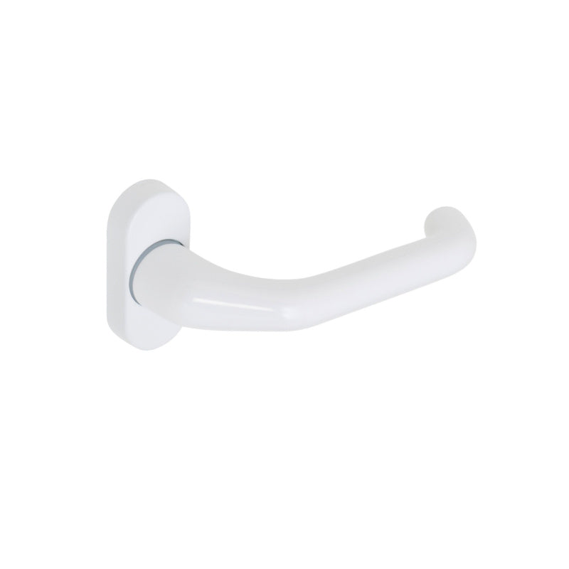 Aluminium door handle TD-ALU-AL930-OVAL with an elegant oval design for tube frame doors.