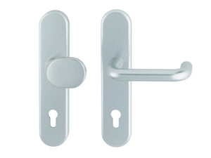 Aluminium-Schutzbeschlag SBS-ALU-S40 mit robustem Design für Türen und Fenster.