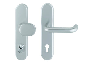 Aluminium Schutzbeschlag SBS-ALU-S40 in robuster Bauweise für Türen und Fenster.