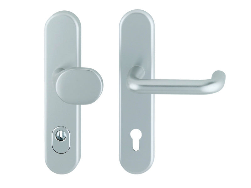 Aluminium Schutzbeschlag SBS-ALU-S40 in robuster Bauweise für Türen und Fenster.