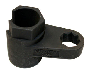 Black LAMBDASONDEN-EINSATZ-SW24 VP 1 unit with a cylindrical shape and connector.