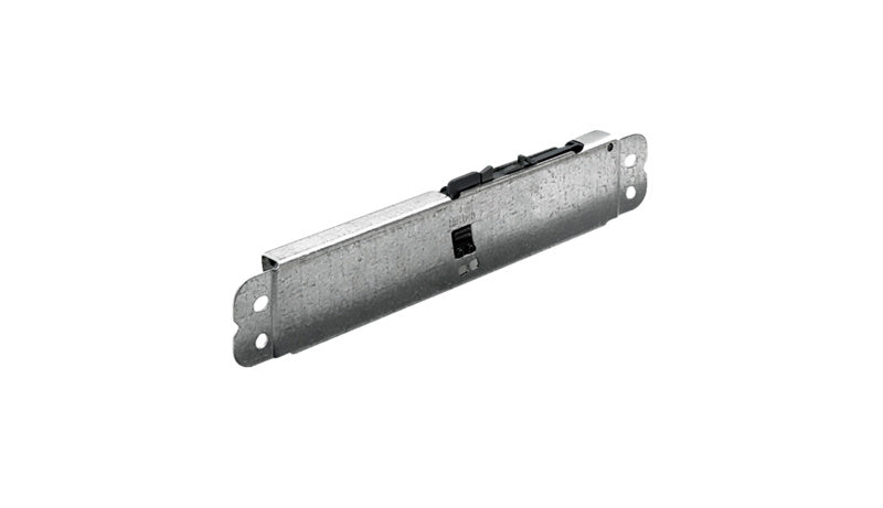 Schiebetürbeschlag-Set von Hettich mit verschiedenen Montagekomponenten für Schiebetüren.