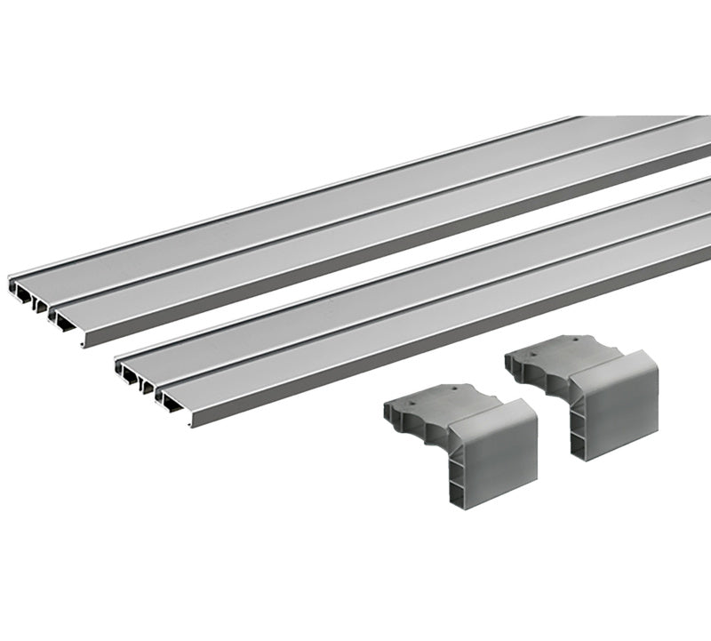 Schiebetürbeschlag Hettich Zubehör DPLFSHN-SET-F.SHIEBTR mit robustem Metall und Montagematerial