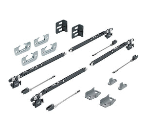 Robuster Hettich Schiebetürbeschlag SHIEBTRBSHLG-SYSL-S aus langlebigem Metall für einfache Montage.