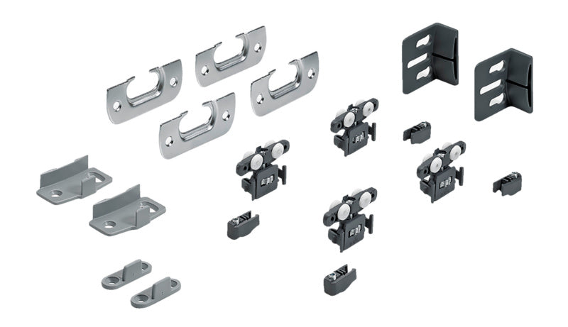 Hettich Schiebetürbeschlag mit robustem Design, ideal für Holz- und Glastüren.